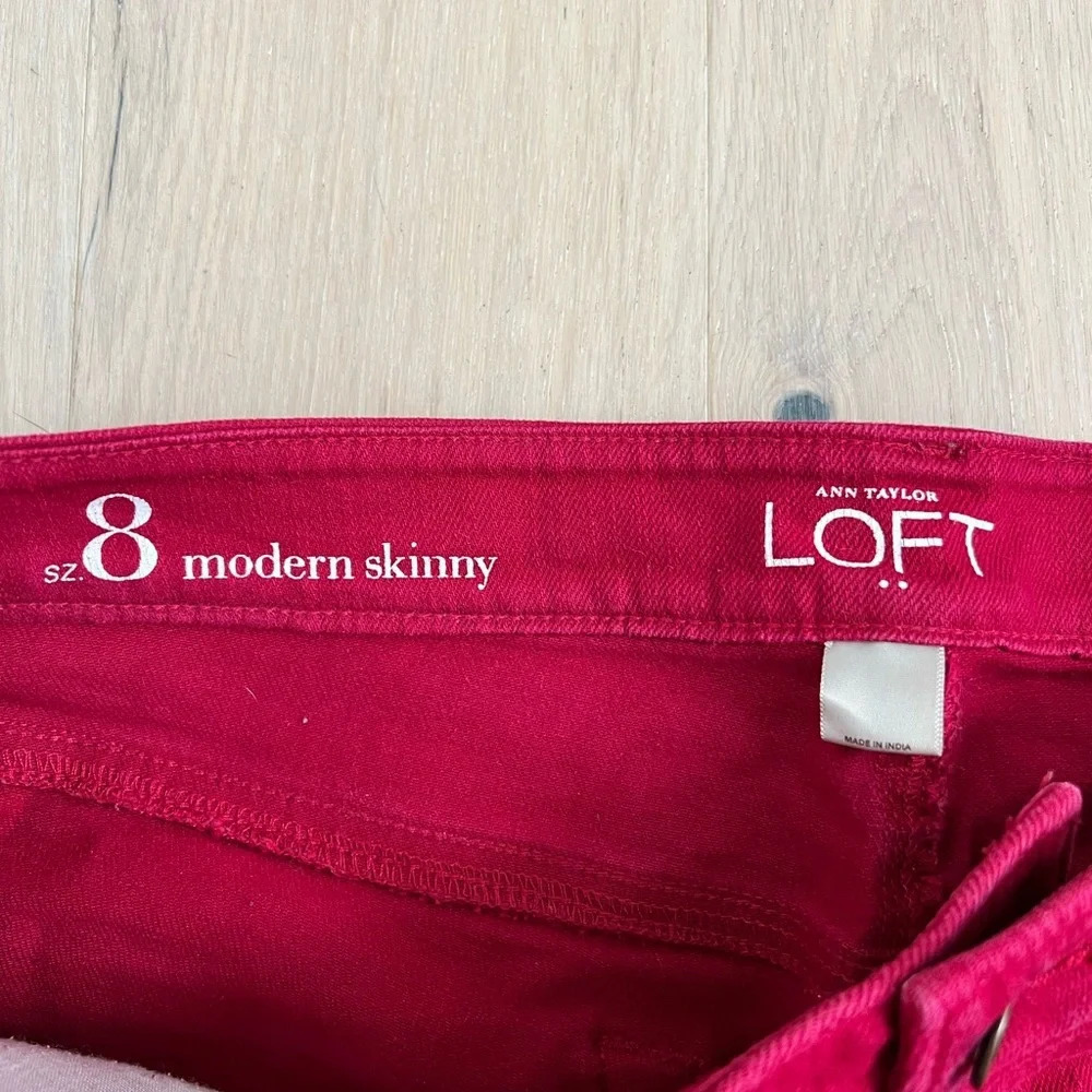 Loft Red Jeans - Picture 4 of 4